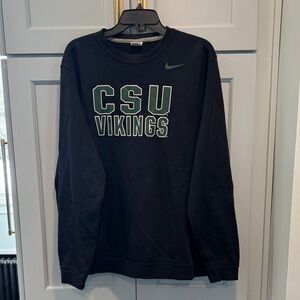 Nike Black and Green CSU Cleveland State Vikings Crewneck